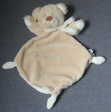 Doudou Plat ours beige écharpe  écru tex état neuf
