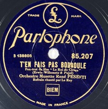 Orchestre Musette René Pesenti : Y m'faut mon pat'lin 78 tours PARLOPHONE 35.207