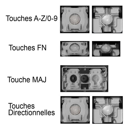 Touche clavier français - touche, de