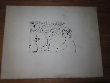 Estampe Gravure Couple Nu