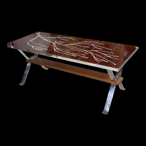 Table basse vallauris signée - basse,