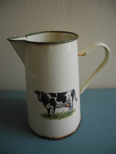 Ancien pichet broc tôle - broc,