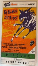 Ticket concert Rolling Stones tournée Urban Jungle 23 juin 1990 PARIS. Exc.Etat