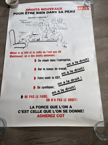 Affiche originale cgt - affiche, 1970