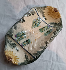 Plat à Asperges ancien Barbotine Wasmuël