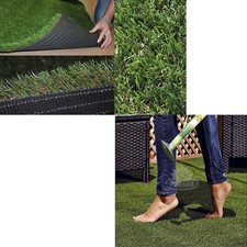 20 M Cadres Pelouse Synthétique à Piétiner 40 MM Artificielle Herbe Tapis Garden
