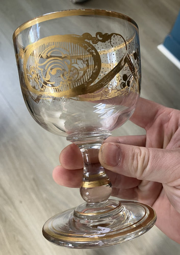 Joli verre cristal xixéme - cristal,