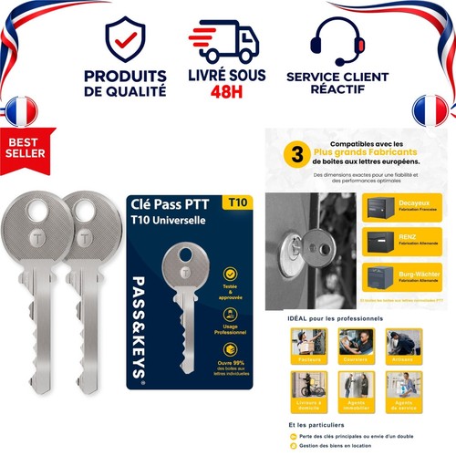 Clé ptt t10 universelle pour - ptt,