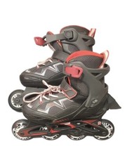 OXELO - Roller Noir Gris et Rouge - De La Taille 32 à 35 - Très Bon État 