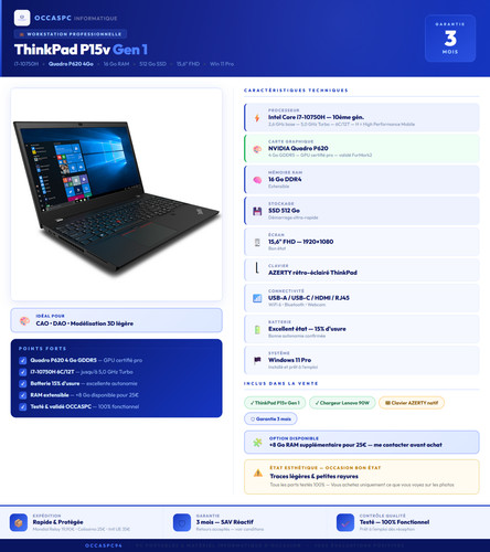Lenovo thinkpad p15v - thinkpad, gen