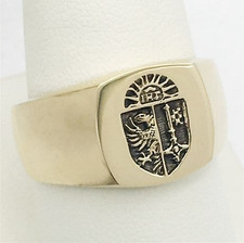 Magnifique chevalière or massif 18 carats neuve - forme tonneau - poinçon genève