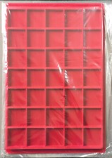 Plateau rouge pour 35 monnaies jusqu'à 39mm Ø - Lindner