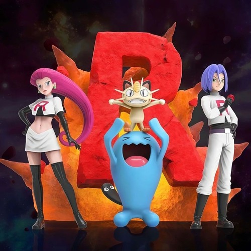 Figurine trio team - team, rocket