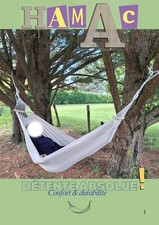 Hamac Brésilien Haut de Gamme – Toile Écrue Résistante 2.5 M x 1.5M