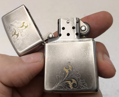 Zippo venetian silver plate - zippo,
