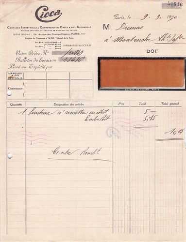 Paris fabricant cicca 1930 - paris,