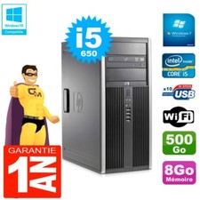 PC HP 8100 Tour Core i5-650 RAM 8Go Disque 500Go Graveur DVD Wifi W7