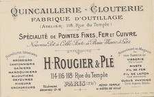 CARTE DE VISITE QUINCAILLERIE