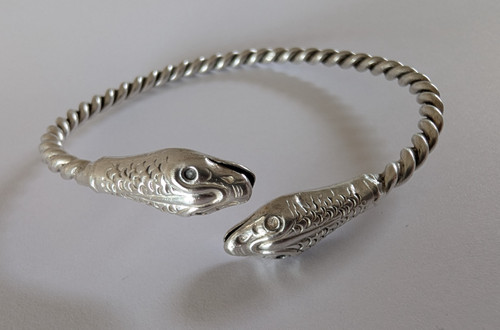 Ancien bracelet jonc torsadé - jonc,