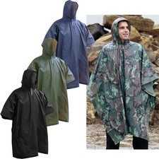 Américaine Poncho Army Protection Contre L'Humidité Cape de Pluie Bw Capuche la