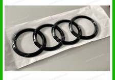Emblème LOGO ARRIÈRE Pour AUDI A1 A3 A4 A5 A6 NOIR BRILLANT 192mm Coffre ADHESIF