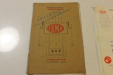 ancien catalogue EBMA + lettre + photos  toilettes lavabo meuble autun 1921