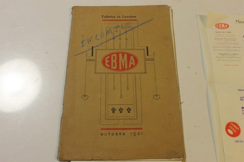 Ancien catalogue ebma lettre - +,