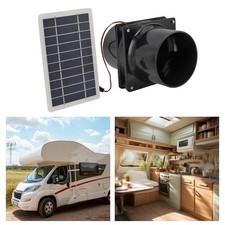 Ventilateur Portatif Alimenté Par Panneau Solaire pour Camping-car, Serre,