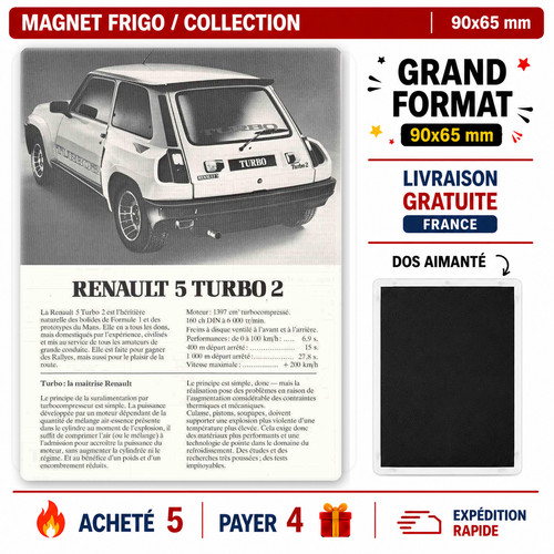 Magnet frigo renault turbo - renault, 5