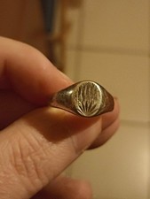 bague chevalière art déco en argent massif sterling poinçonnée