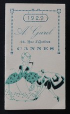 Calendrier 1929 BIJOUTERIE