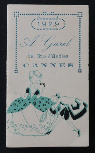 Calendrier 1929 bijouterie - calendrier,