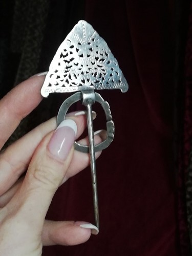 Fibule ancienne argent - en,