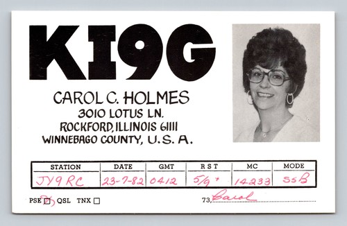 Ham radio qsl k19g rockford - ham,
