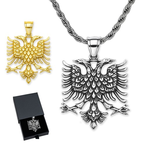 Pendentif chaîne double aigle - chaîne,