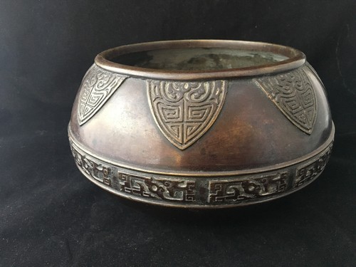 Vase coupe bronze chine - vase,