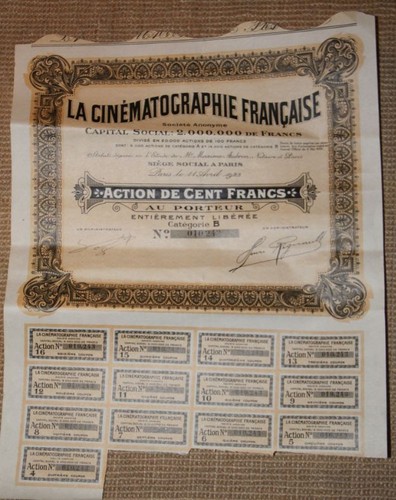Rare action 100 francs - rare,