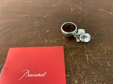 Bague modèle pampille en cristal de Baccarat taille 58