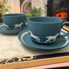 Soucoupe Wedgwood Jasper Horse Cup 2 invités du Japon