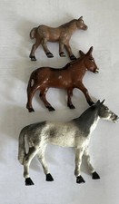 Lot 3 Figurines Plombs - Quiralu - 3 Chevaux - La Ferme