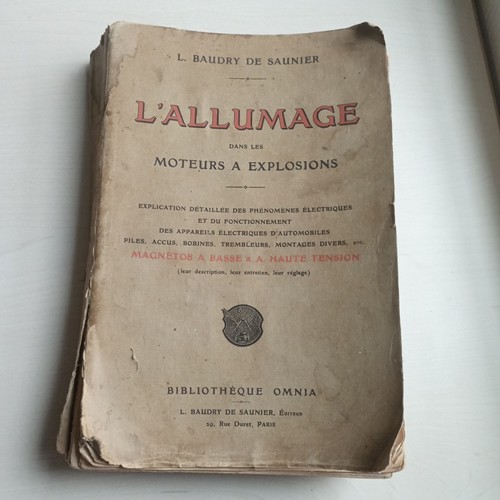 Rare livre allumage - l'allumage, les