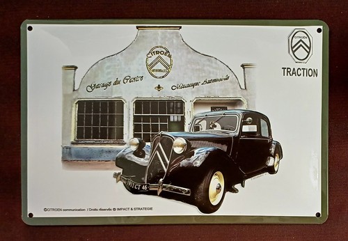 Plaque métal citroën - métal,