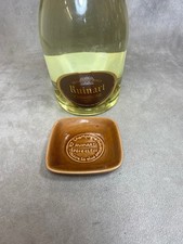 Ruinart cendrier en céramique marron vintage, Champagne français Made in France