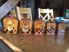 ART POPULAIRE SÉRIE DE 5 POTS