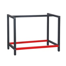 Pied Établi 100x57x81cm Acier Anthracite Rouge Support Bureau Emballage Atelier