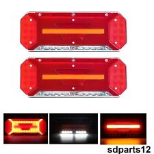 2 Feux Arrière LED 12V 24V 5 Fonctions Clignotant Séquentiel Dynamique Remorque