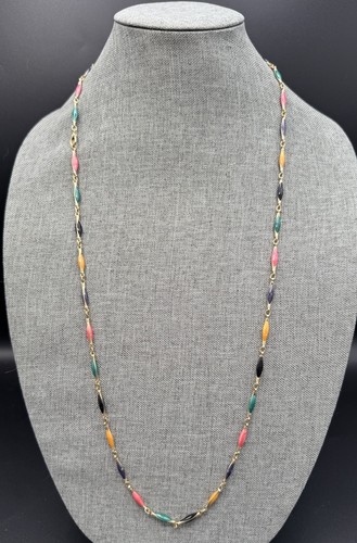 Vintage enamel link - 36”,
