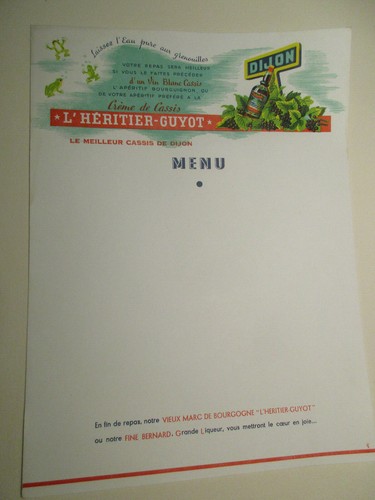 Rare menu cassis - rare,