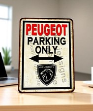 Plaque métal peugeot parking - plaque,