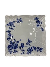 Assiette Richard Ginori/1735/carré bleu rose du Japon